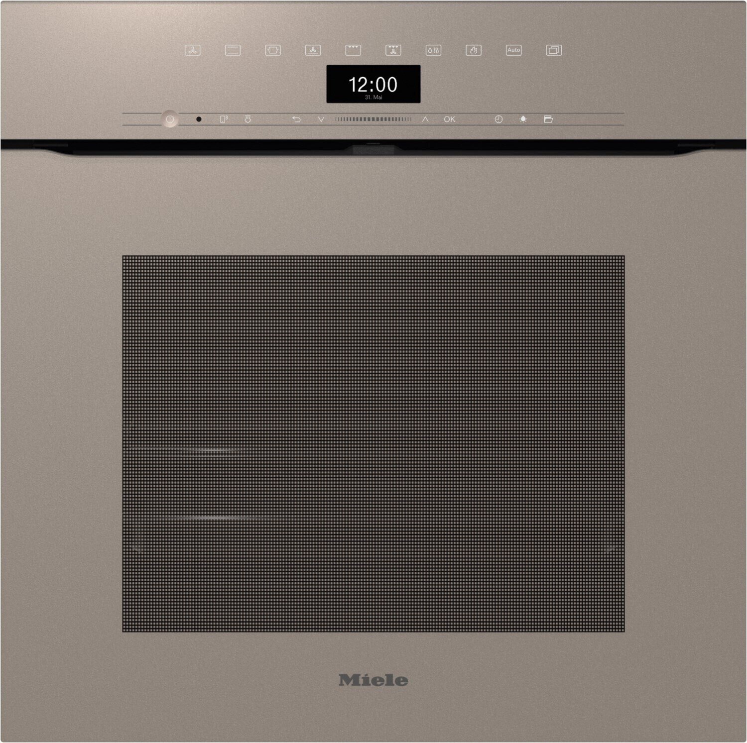 Духовой шкаф электрический без ручек Miele H 7464 BPX бежевый перламутровый